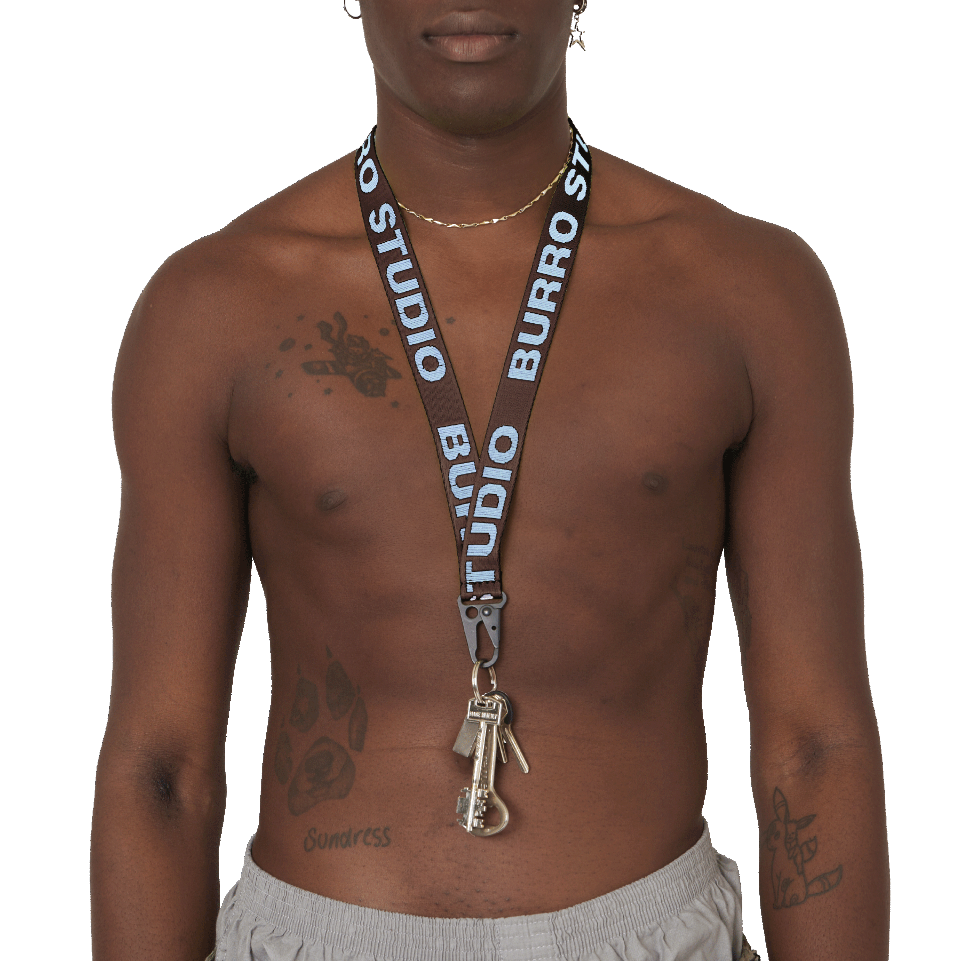 BS Lanyard Brown Baby Blue